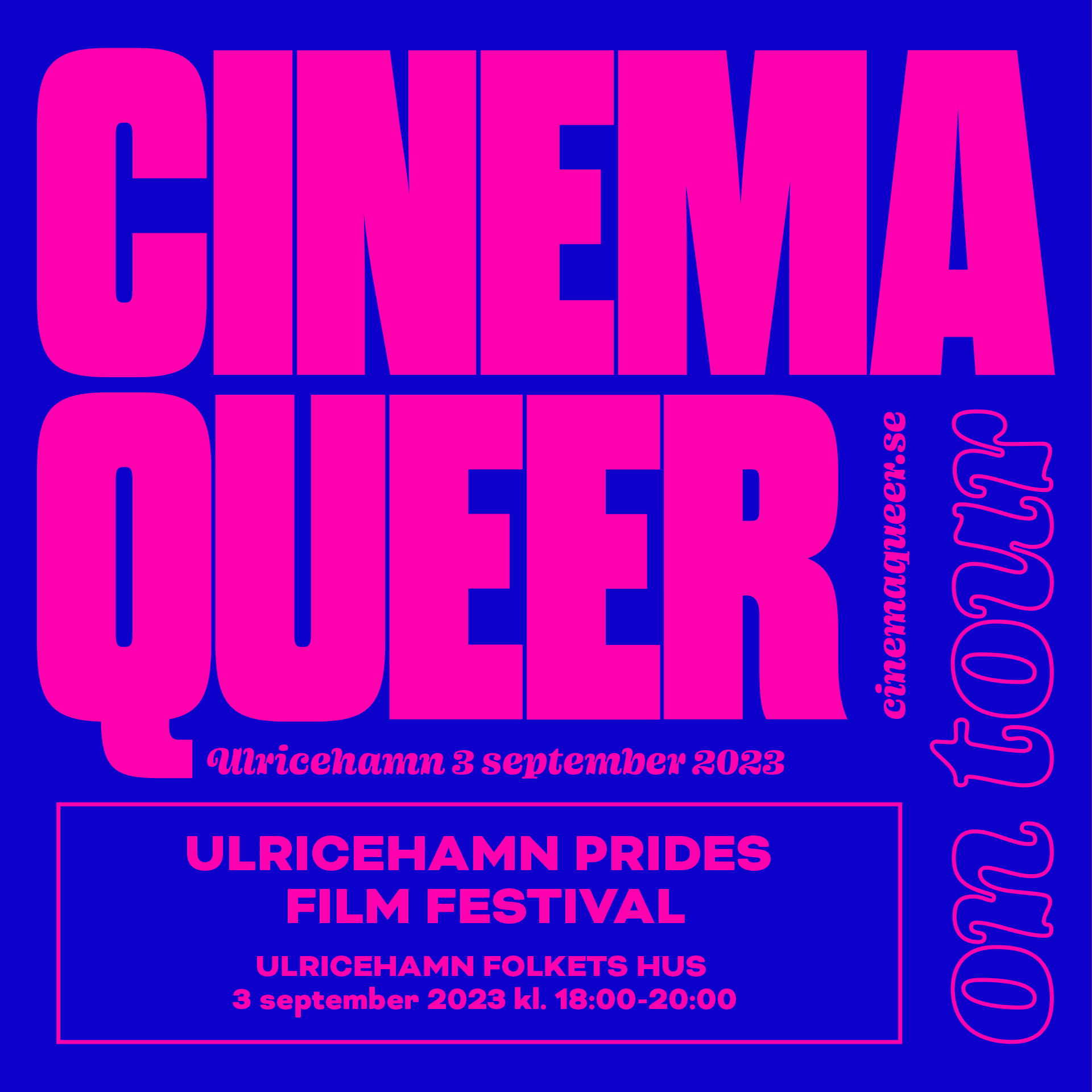 CINEMA QUEER ON TOUR - ULRICEHAMN PRIDES FILM FESTIVAL